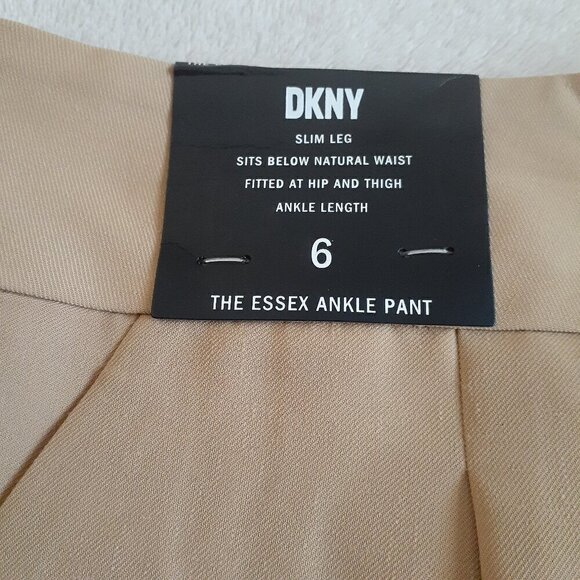 DKNY NWT Women's Size 6 Khaki Tan The Essex High Waist Dress Shorts - Picture 4 of 13